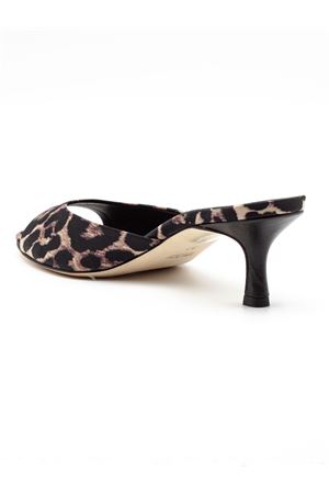Leopard-print satin mule sandal JULIE DEE | VE112RASOLEOPARDO